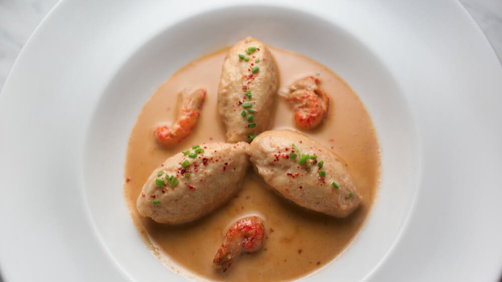 quenelles gastronomiques sauce homard ecrevisses