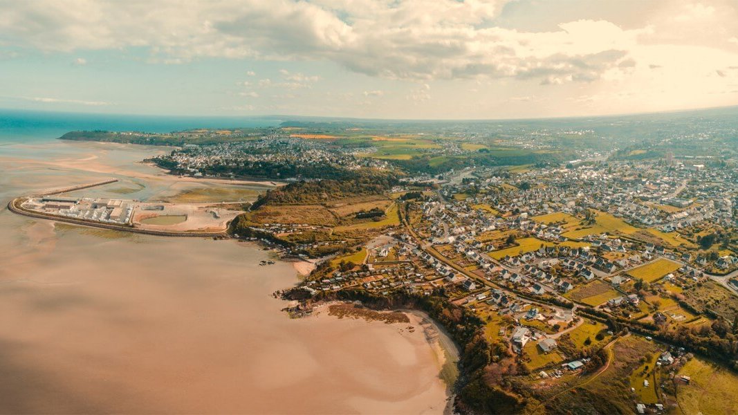 vue aerienne baie saint brieuc