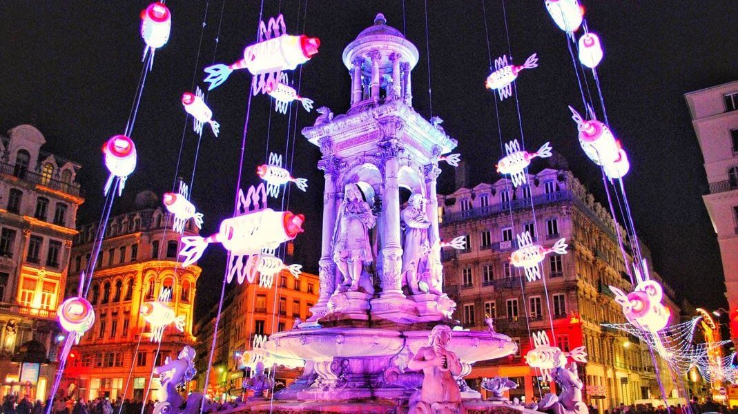 illuminations fetes des lumieres place des jacobins lyon