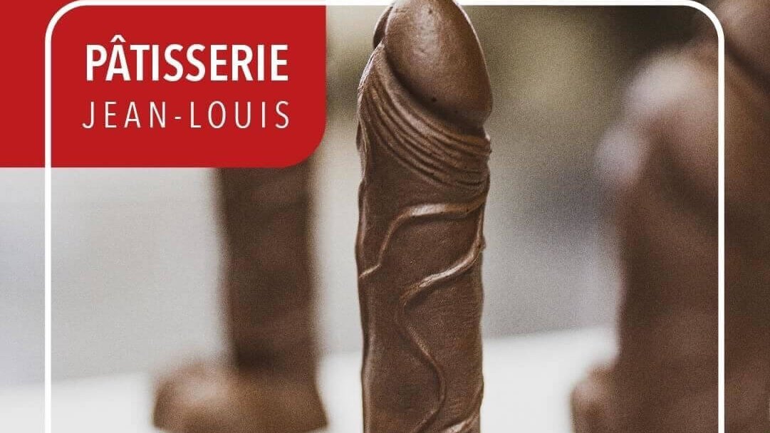 phalus en chocolat du patissier jean louis a chalamont en peripherie de lyon