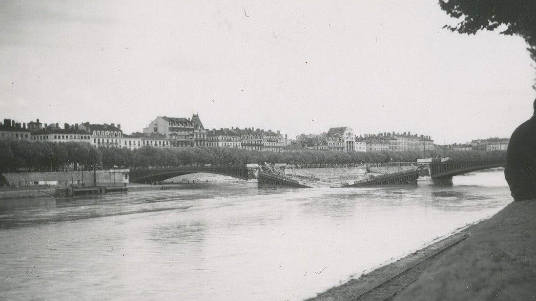 effondrement en 1944 du pont lafayette lyon