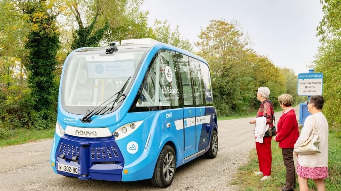 navette automone navya equipee de lidars