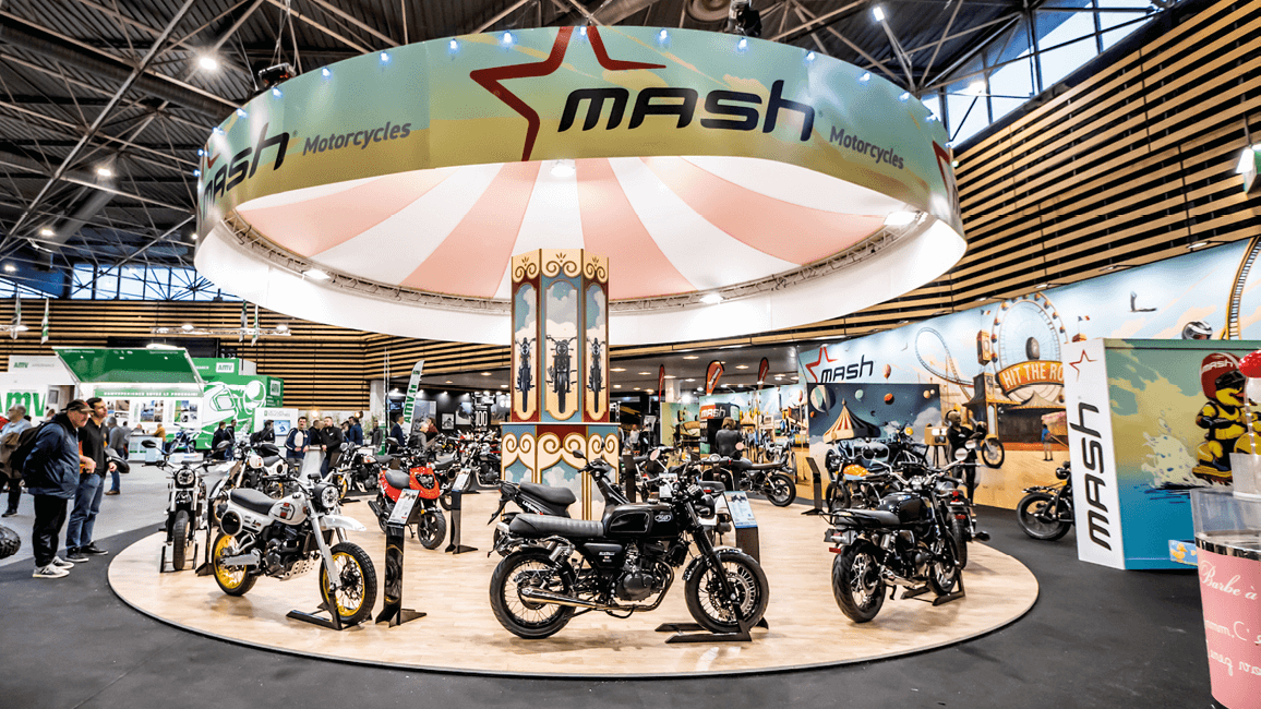 stand de mash au salon du 2 roues a lyon