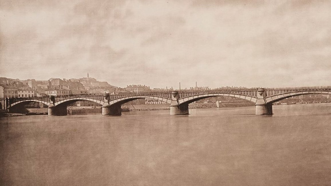 pont de la guillotiere en 1883 lyon