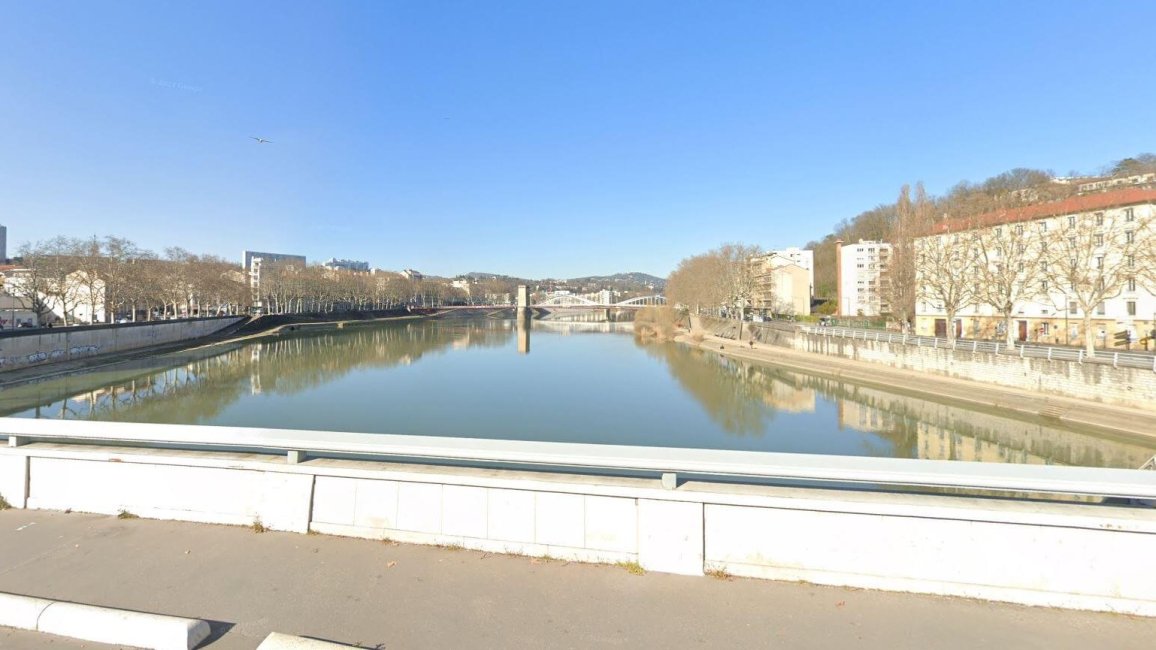 vue sur la saone depuis pont clemenceau lyon