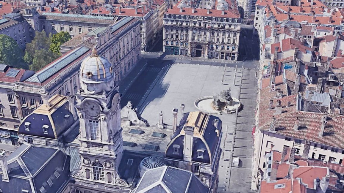 vue plongeante place des terreaux lyon