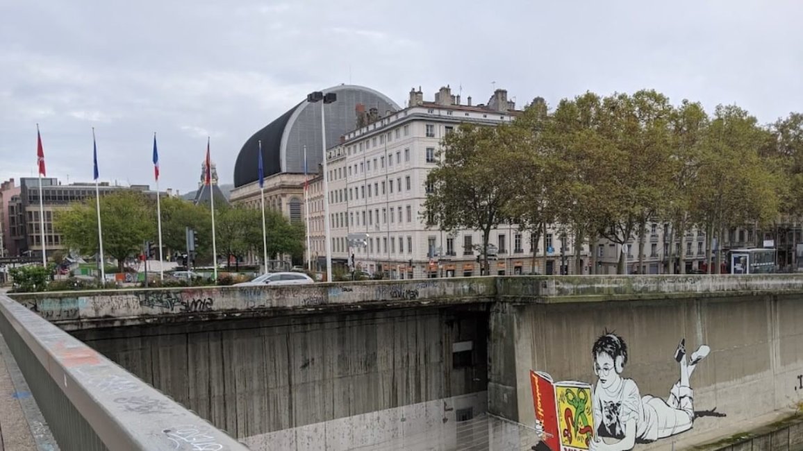 graffitis murs peints abords pont morand lyon