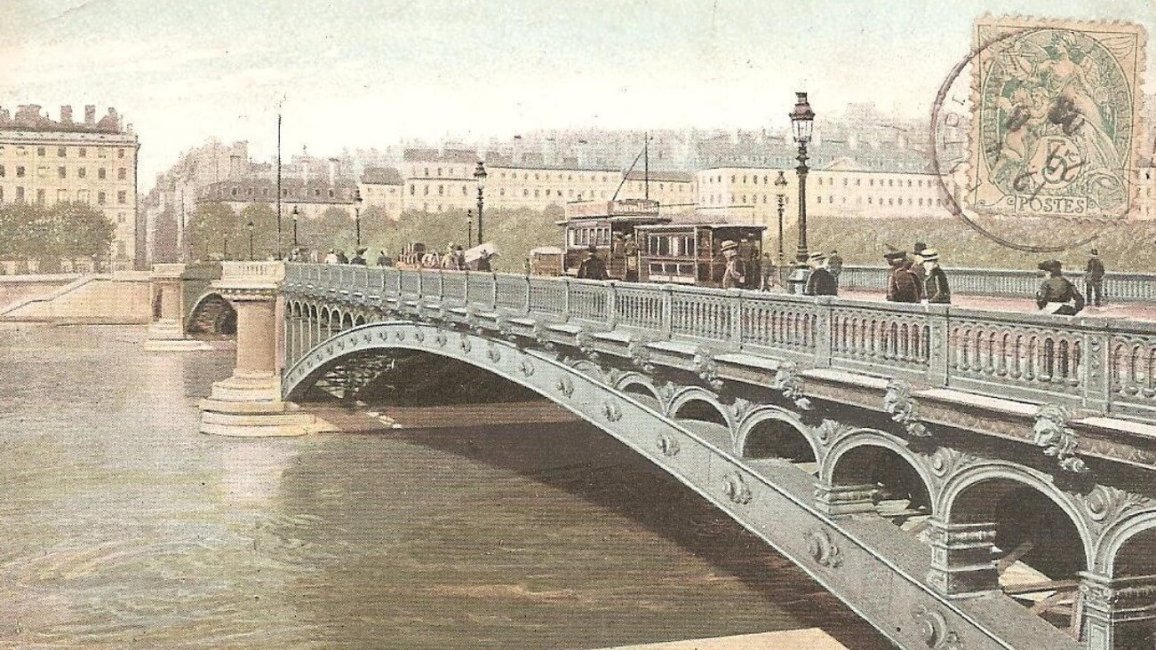 photo ancienne vieux pont morand lyon