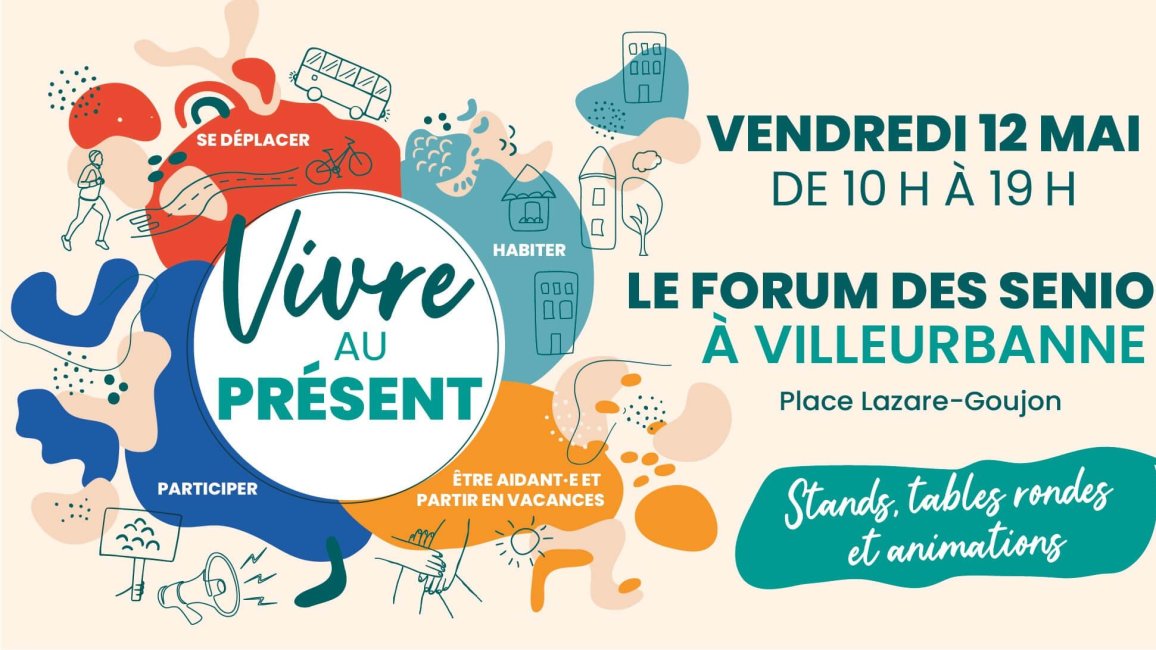 affiche du forum des seniors de villeurbanne