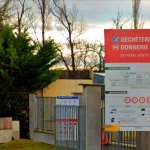 panneau a l entree de la decheterie donnerie de pierre benite a lyon