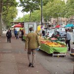 etales fruits et legumes sur le marche de lacroix rousse un dimanche a lyon