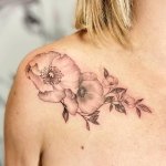tatouage coquelicots a l epaule realise au salon la tulipe noire a lyon