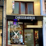 devanture du salon chrissbarber shop a lyon