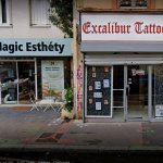 devanture du salon excalibur tattoo a lyon