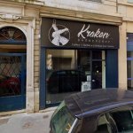 devanture du salon kraken barbershop a lyon