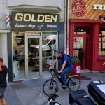 devanture du salon golden barber shop a lyon