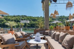 terrasse vue sur rhone restaurant selcius lyon confluence
