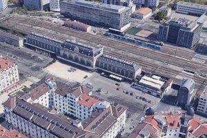 gare des brotteaux vue du ciel