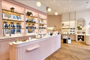 comptoir interieur rose poudre boutique my jolie candle lyon