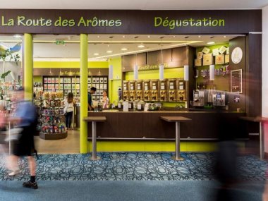 devanture boutique torrefacteur route des aromes centre commercial la part dieu