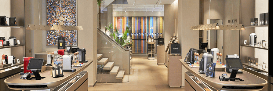 interieur boutique nespresso lyon part dieu