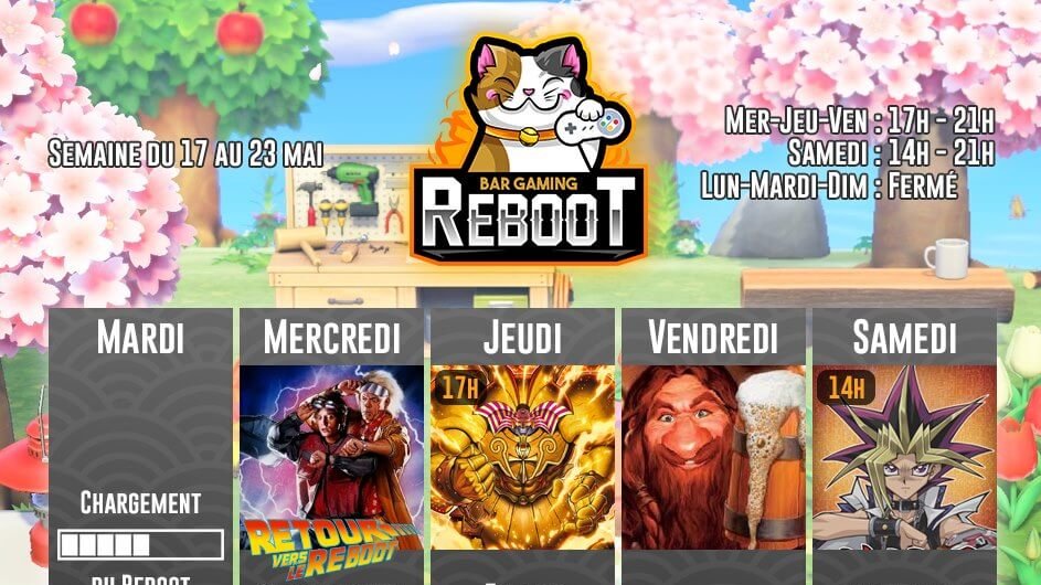 exemple de programmation dans lebar gaming le reboot a lyon