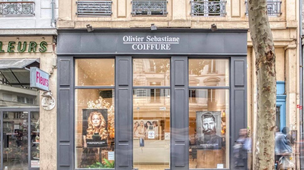 devanture salon coiffure mixte olivier sebastiane lyon
