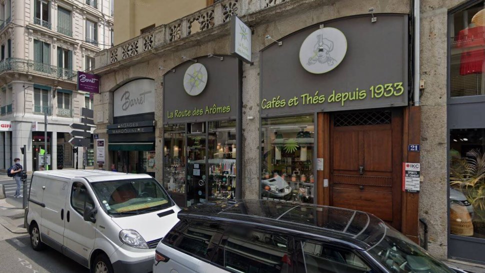 devanture torrefacteur route des aromes rue brest lyon