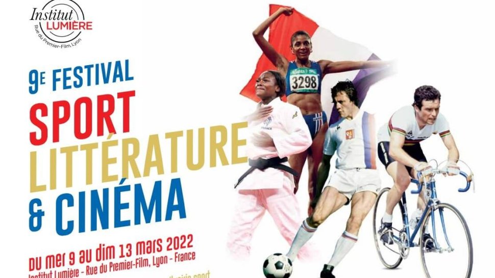affiche de la neuvieme edition du festival sport litterature et cinema de lyon