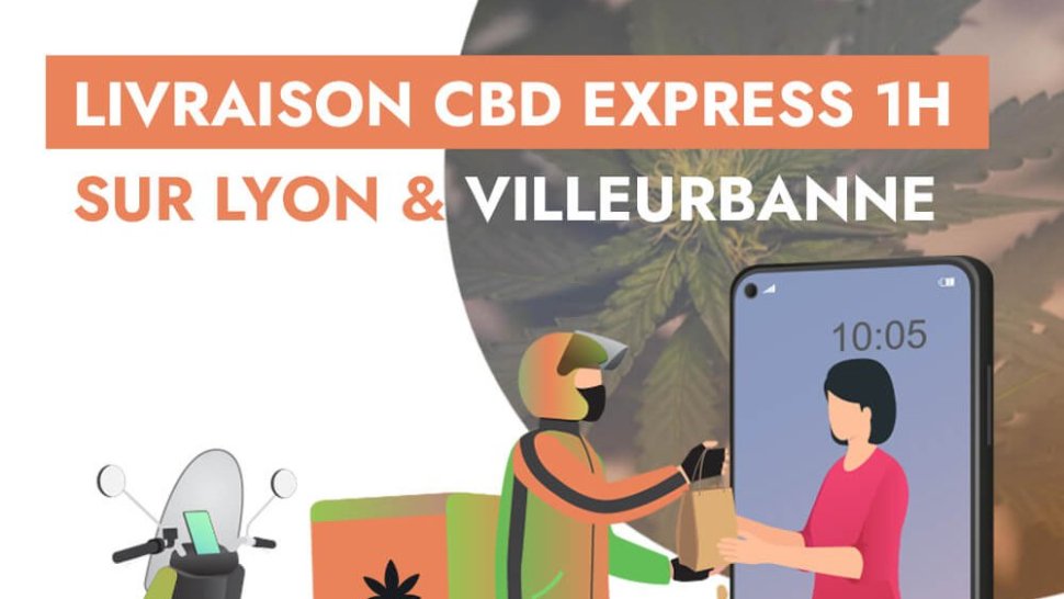 infographie livraison cbd lyon et villeurbanne avec dundees