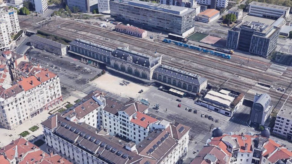 gare des brotteaux vue du ciel