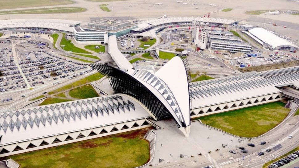 aeroport international lyon st exupery vue du ciel