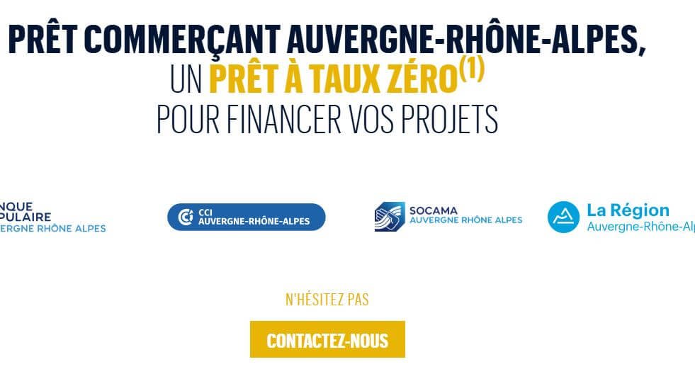 affiche du pret commercant auvergne rhone alpes