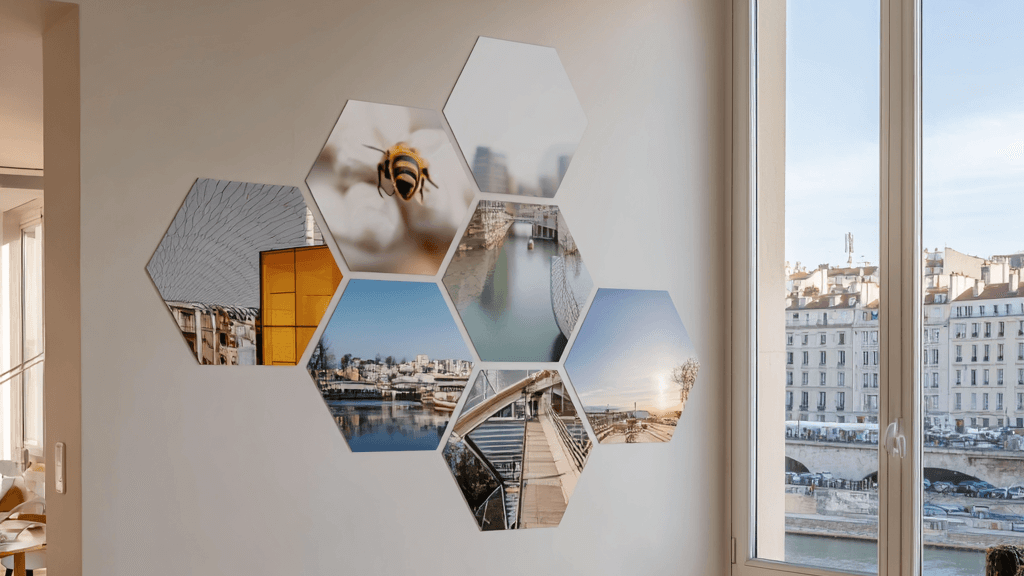 fresque hexagonale quartier confluence deco interieur
