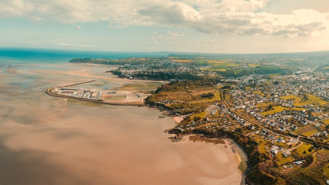 vue aerienne baie saint brieuc