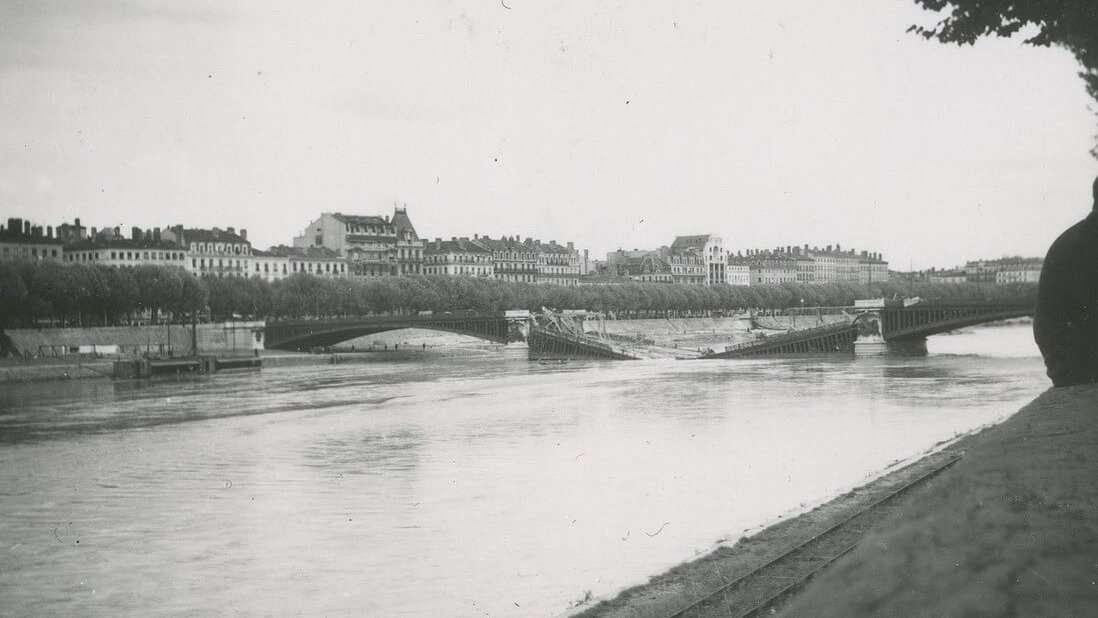 effondrement en 1944 du pont lafayette lyon