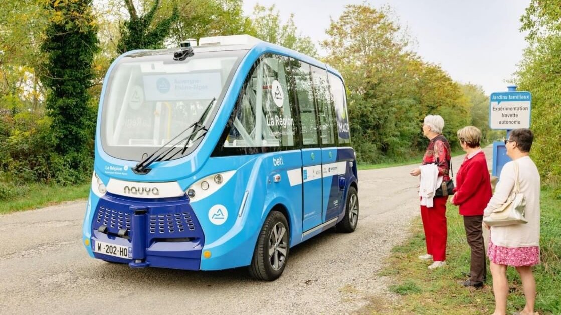 navette automone navya equipee de lidars