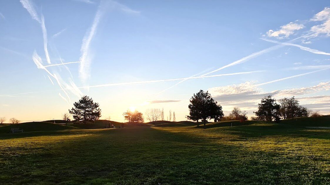 coucher soleil parcours bluegreen golf lyon chassieu