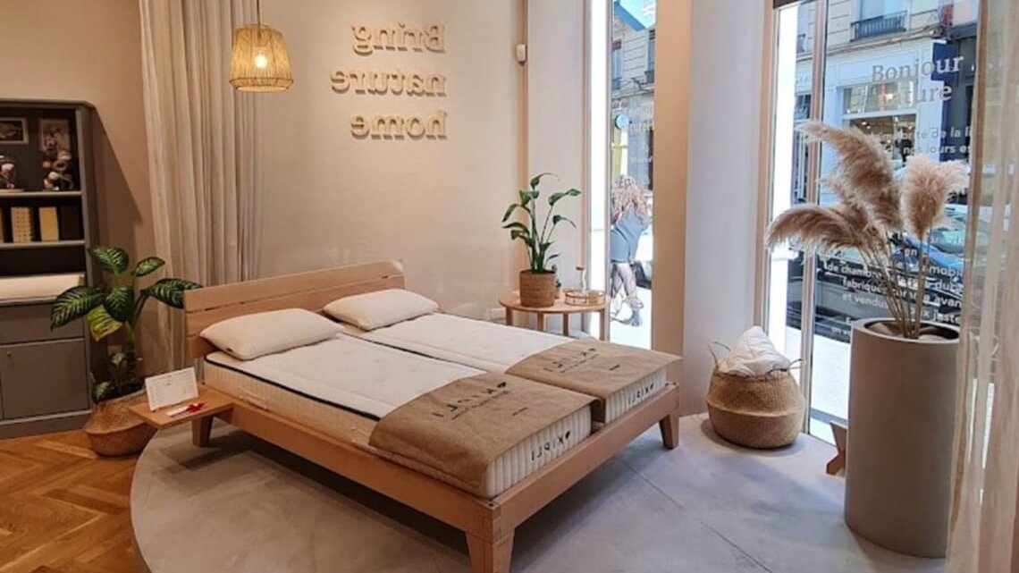 showroom de matelas naturels dans la boutique lyonnaise de kipli