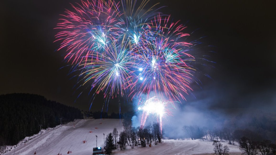 feux artifices lors du noel russe a meribel