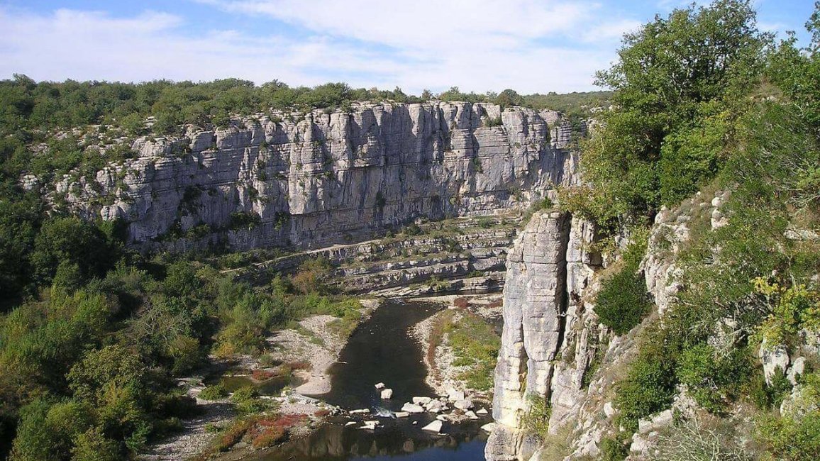 vue plongeante sur les gorges ardechechoises