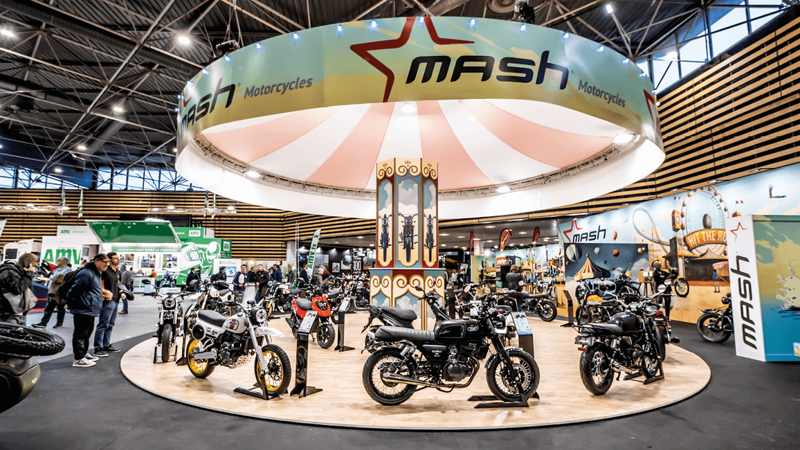 stand de mash au salon du 2 roues a lyon