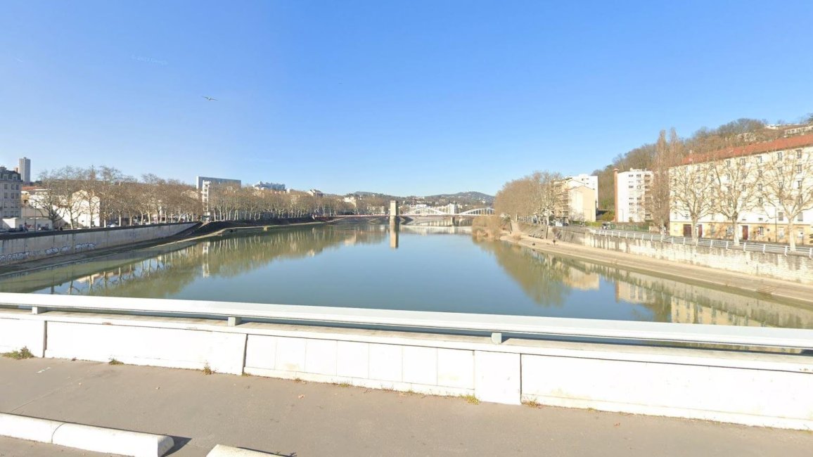 vue sur la saone depuis pont clemenceau lyon