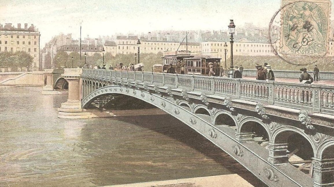 photo ancienne vieux pont morand lyon