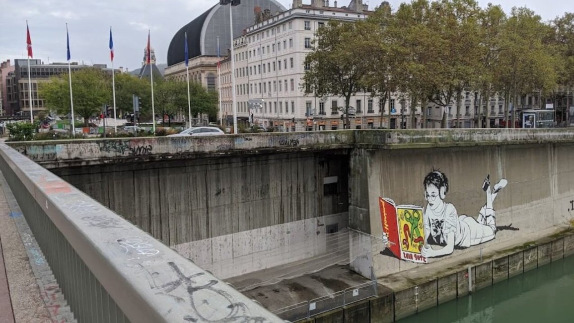 graffitis murs peints abords pont morand lyon