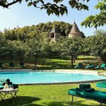 piscine exterieur hotel chateau de bagnols