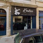 devanture du salon kraken barbershop a lyon