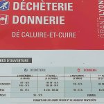 panneau d instructions de la decheterie donnerie de caluire et cuire a lyon