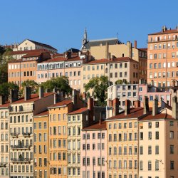 immeubles colores quartier croix rousse lyon