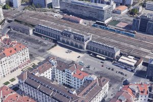 gare des brotteaux vue du ciel